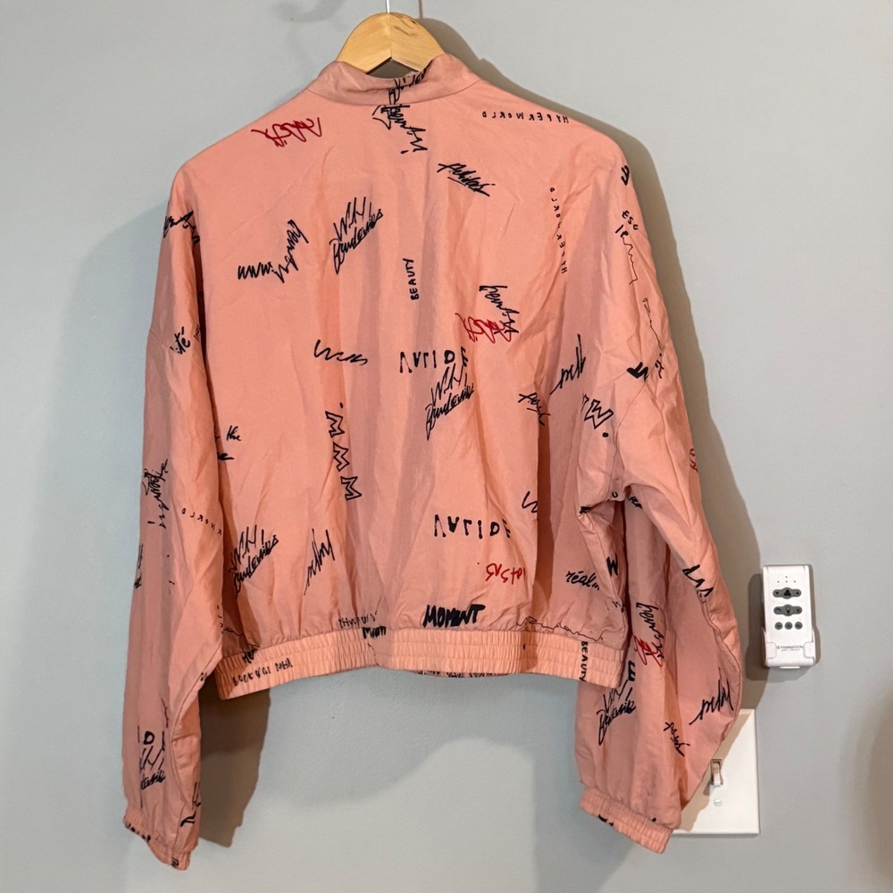 Adidas Originals Women's Graphic Print Track‎ Jacket Coral XL - Picture 2 of 7
